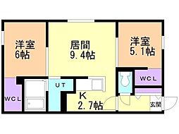 間取図画像 2LDK