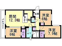 間取図画像 3LDK