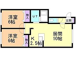 間取図画像 2LDK