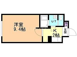 平野ビル 1Kの間取図画像