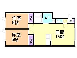 リラコート 2LDKの間取図画像