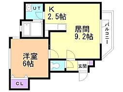 グランシード1 1LDKの間取図画像