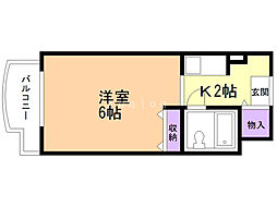 メゾン・ド・グルー 1Kの間取図画像