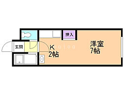 ラフォーレ北24条-2 1Kの間取図画像