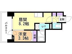 ネベル札幌 legend core 1LDKの間取図画像