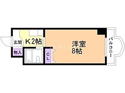 メゾン・ド・グルー 1Kの間取図画像