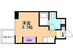 プライマル札幌北18条 ワンルームの間取図画像