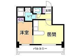 パークサイドKIB 1LDKの間取図画像