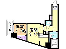 クレア北24条 1LDKの間取図画像