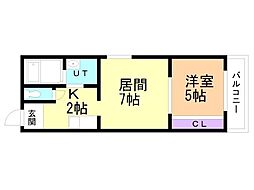ファインステージ19 1LDKの間取図画像