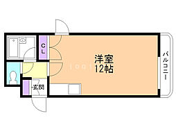 メゾン・ド麻生 ワンルームの間取図画像