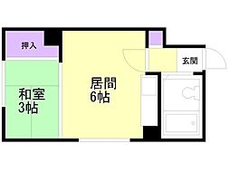 マイロード27 1DKの間取図画像