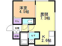 ファクター麻生 1LDKの間取図画像