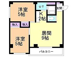 ローヤルハイツ新川 2LDKの間取図画像
