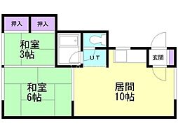 シルク21 2LDKの間取図画像