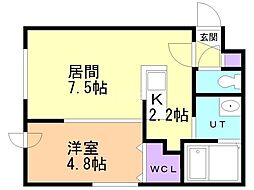 Montd'Or 1LDKの間取図画像