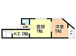 ドミール267 1LDKの間取図画像