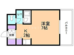 コンツェルトパーク北27 1Kの間取図画像