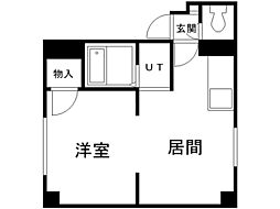 ミヤタハイツ 1DKの間取図画像