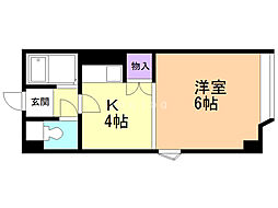 メゾン19 1Kの間取図画像