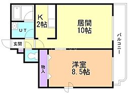 PICOTN26 1LDKの間取図画像