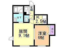 クリエート麻生 1LDKの間取図画像