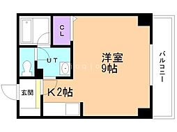 フローレンス北大前 1Kの間取図画像