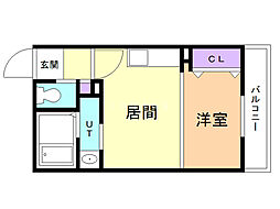 グランコンフォート札幌 1DKの間取図画像