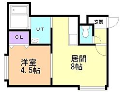 アーバンプラザ 1LDKの間取図画像