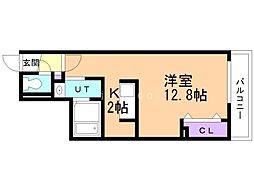 キングハウスN21W7 1Kの間取図画像