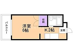 ライフハイツ 1Kの間取図画像