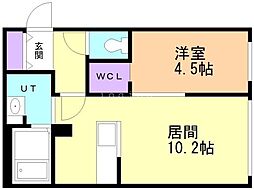 札幌市北区北二十三条西2丁目マンション 1LDKの間取図画像