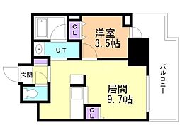 シティホームサッポロステーションフロント 1LDKの間取図画像
