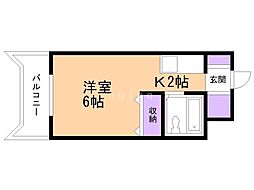 メゾン・ド・ルナール 1Kの間取図画像