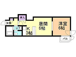 港プロシード16 1LDKの間取図画像