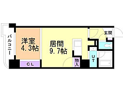 スカイパレスN18 1DKの間取図画像