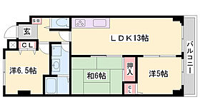 ブルーエス  ｜ 兵庫県姫路市安田4丁目（賃貸マンション3LDK・8階・67.22㎡） その2