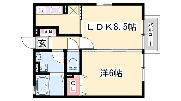 クリアコート ｜兵庫県西脇市西脇(賃貸アパート1LDK・2階・35.30㎡)の写真 その2