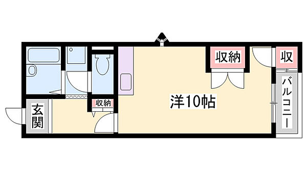 Ｔ・セーヌ ｜兵庫県姫路市西庄(賃貸アパート1R・3階・28.00㎡)の写真 その2