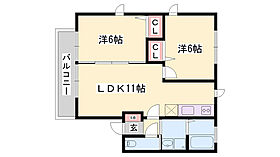 ガーデンハイツ　A棟  ｜ 兵庫県姫路市仁豊野（賃貸アパート2LDK・2階・49.85㎡） その2