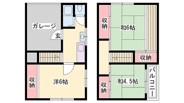 西庄二戸一貸家　東側 ｜兵庫県姫路市西庄(賃貸一戸建3K・1階・53.82㎡)の写真 その1