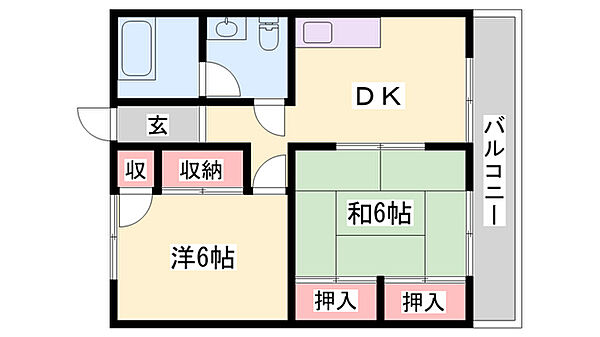 サニーハイムヤシロ ｜兵庫県加東市社(賃貸マンション2DK・1階・49.81㎡)の写真 その2
