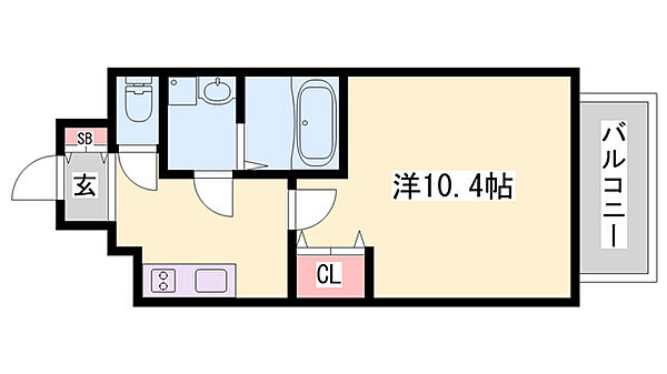 インタービレッジ土山二番館 ｜兵庫県姫路市土山7丁目(賃貸マンション1K・6階・31.52㎡)の写真 その2