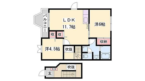 アメニティ10 ｜兵庫県姫路市網干区垣内中町(賃貸アパート2LDK・2階・58.12㎡)の写真 その2