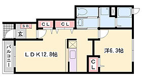 シンヴィオシスＣ  ｜ 兵庫県加東市木梨（賃貸アパート1LDK・1階・46.49㎡） その2