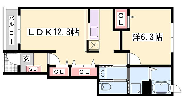 デスパシオ下戸田 ｜兵庫県西脇市下戸田(賃貸アパート1LDK・1階・46.49㎡)の写真 その2