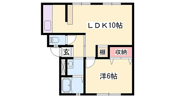 コーポラスエイト ｜兵庫県姫路市田寺8丁目(賃貸アパート1LDK・1階・39.15㎡)の写真 その2