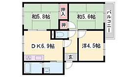 ＪＡハイツ白浜B棟  ｜ 兵庫県姫路市白浜町宇佐崎北1丁目（賃貸アパート3DK・2階・50.78㎡） その2