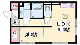 ラフィーネ亀山  ｜ 兵庫県姫路市亀山（賃貸アパート1LDK・2階・33.19㎡） その2