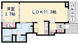 クレイン　フィールドI  ｜ 兵庫県姫路市別所町別所（賃貸アパート1LDK・1階・37.13㎡） その2